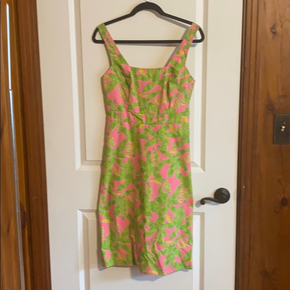 Vintage Lilly Pulitzer Dress Pink Green Banana